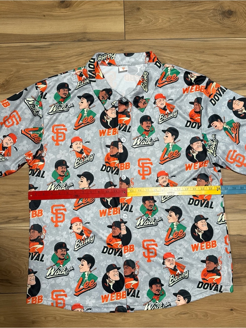 San Francisco Giants Shirt Mens XL SGA MLB Baseball Aloha Button up bobble Head